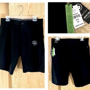 NWT Black Swim & Land Shorts with Zippered Pockets
